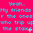 Cyan text on bright pink background repeats 'Yeah. My friends the ones who trip up the stairs' with small white sparkles near 'stairs'
