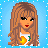 Pixel art of nine blue-tinted with white dots, featuring a female character with long brown hair, a torso with 'LA' text, and repeated 'nadia' text