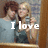 Two people in a framed portrait with changing text overlays: 'I love', 'Joshy Ryan', and 'Staley' appear sequentially.