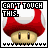 identical pixelated mushroom characters with red-and-white caps, beige faces, and black eyes, each labeled 'CAN'T TOUCH THIS.' in bold text above