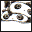 Animated sequence of abstract black-and-white shapes transitioning through , ending with static '9' and 'S' icons