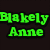 Pixelated text 'Blakely Anne' appears in green on dark background and black on bright green background, with visible anti-aliasing and pixelation artifacts.
