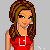 Pixel art of a woman in red crop top and black pants with text overlays reading "God Made Wine," "God Made Me," and "So Damn Fine."