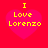 Four identical pixelated heart icons with yellow text "I Love Lorenzo" on a red background, arranged in a