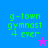 Pixelated green text 'g-town gymnast 4 ever' on blue and purple backgrounds with a small star icon.