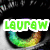 four eye images with rainbow-colored irises, each displaying different text overlays