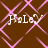Brown background with pink diamond-shaped pattern and four instances of white text reading 'Haley' in pixelated font