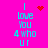 A bright pink background displays cyan text reading "I love You 4 who ur" with red pixelated heart and star symbols appearing and disappearing in different positions.