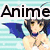 Animated pixel art featuring three anime-style characters with text overlays reading "Anime Rocks" and "AIOT".
