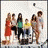 Animated sequence showing a group of people in three distinct poses against white and red backgrounds with visible clothing colors.