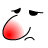 Animated sequence of a cartoon face with red cheeks showing various expressions and hand gestures against white background.