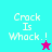 Pixelated text 'Crock Is Whack.!' on four colored backgrounds with a star symbol changing color between frames.