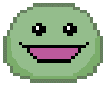 A 5x5 grid of pixelated smiley face icons with varying mouth colors and background shades, displayed as a static contact sheet without animation.