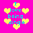 A static image with a bright pink background featuring yellow pixelated hearts and cyan text reading "I love being single" arranged in multiple