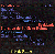 Pixelated static image with dark background featuring scattered blue, red, and yellow shapes resembling abstract forms or stylized elements.