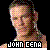 Pixelated image of a person with light skin and short brown hair, wearing dark clothing against black background, with text "JOHN CENA" in white block letters at bottom.