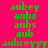 Green text on bright pink background with teal rectangular overlays; text includes 'aubey', 'aubz', 'aubs', 'aub', 'aubreyyy' in various sizes and positions.