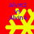 Four identical pixelated yellow snowflakes on red background with blue text "Alvin2 vs Alvin4" above each, no visible animation changes between frames.