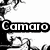 Black-and-white pixelated icon with "Camaro For Sale" text in three , featuring a car image behind the text