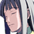 Static 50x50 pixel buddy icon showing a close-up of an anime-style character's face with closed eyes and dark hair, rendered in low-resolution pixel art style.