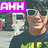 A pixelated image of a person wearing sunglasses and a dark shirt with yellow text, overlaid with multiple purple text boxes containing 'AH', 'Joe', and 'JONAS!' in white lettering.