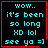 Four identical pixelated with cyan text on black background, each bordered in red, displaying 'wow.. it's been so long XD lol see ya =]' with one showing a red heart and another a red cross