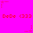 A static image with a bright pink background featuring red pixelated text and star-shaped icons with dotted trails.