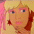 A 50x50 pixel animated buddy icon featuring a cartoon character with blonde hair and pink highlights on the left, paired with green text reading "Original Icons .com" on a dark background to the right.