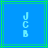 Blue background with green lines and vertical light blue text 'JCB' in pixelated style
