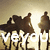 Pixelated image of three dark brown figures with raised arms against a gradient background, featuring large white text reading "YEP YEP" at the bottom.