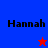 Four display the name 'Hannah' with a star icon changing color between red and blue on different backgrounds