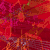Four distinct pixelated display abstract patterns: red with orange accents, green with circular swirls, blue with diagonal light streaks, and yellow with curved lines