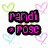 Pixelated text labels in pink, cyan, and purple with heart symbols on a white background, surrounded by pastel heart outlines.