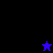 Pixelated blue and black buddy icon with text 'idk my bff emily !!!' on two backgrounds, featuring a star symbol.