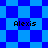 Pixelated blue and dark blue checkered background with four instances of the text 'Alexis' in black pixel font across four quadrants.