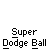 Animated pixel art of a character in green shirt holding soccer ball, cycling through poses with visible text "Super Dodge Ball" and number "20".