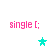 Four identical pink 'single [' text lines with cyan star icons positioned at different locations on a white background.