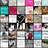small square images arranged in and , each showing distinct visual elements including solid colors, patterns, and partial figures