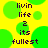 A static digital image with a bright yellow background and scattered green circles, displaying repeated text in dark purple pixelated font.