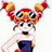 A 48x48 pixel animated buddy icon featuring a cartoon character with large eyes and colorful hair, paired with a black background displaying "Anime IM" text in white pixelated font.