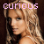 Four-frame contact sheet of a blonde woman with wavy hair in different poses, each frame featuring the word 'curious' in distinct colors above her head.