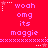 Red background with repeated pixelated text and star motifs in pink, arranged in a pattern