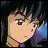 A 48x48 pixel buddy icon featuring a side-profile anime character with dark hair and blue clothing on the left, paired with stylized text reading "Anime IM" above smaller text "com" on a black background.