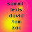 Pixelated text list on gradient background with color shift animation.