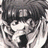 Pixelated grayscale image of a character with long hair and a headband, next to text reading 'Anime IM' and 'com' on a black background.