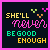 Four pixel-art display identical text with animated color changes in small symbols above the text