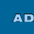 Blue background with pixelated text and a circular dog icon featuring 'ADAMSANDLER.COM' text below.