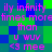 Pixelated text in pink and purple on a blue-green checkered background, repeating phrases like 'ily infinity times moretimes more than u wuv <3 meee' across multiple