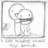 Pixelated grayscale icon shows a stick figure with large circular head and dark horizontal mouth, standing in front of a computer monitor displaying abstract shapes.