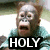 A two- image shows a monkey with a shocked expression, with text overlays reading "HOLY" and "gasp" in the lower , and "BANANA S!!" in green pixelated text on a yellow background in the upper right